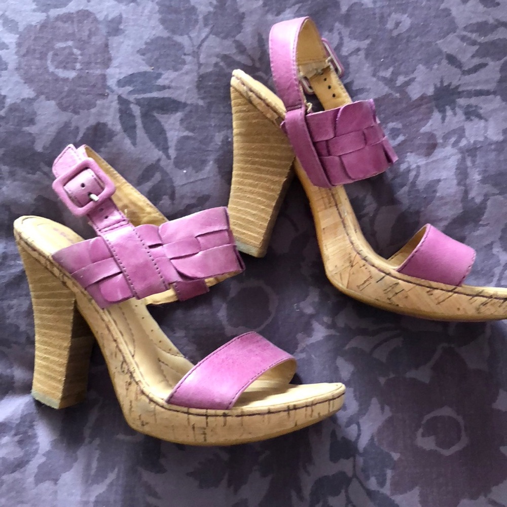 Born Crown Pink Leather Heels